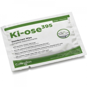 Ki-Ose 395 Surface Disinfectant Wipes, 5.9" x 7.8", Single Pack 1 Wipe/Pack, 1000 Packs/Case, $0.16each  - Sold in Pkg Qty 1000