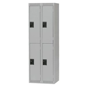 Locker - Double Tier - 12x18x72" 2 Wide Grey