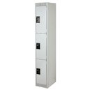 Locker - Triple Tier - 12x18x72" 1 Wide Grey