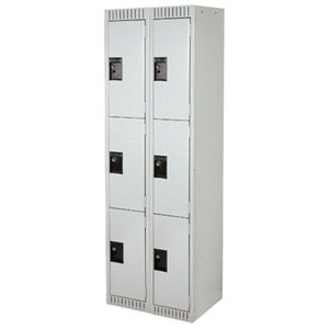 Locker - Triple Tier - 12x18x72" 2 Wide Grey
