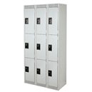 Locker - Triple Tier - 12x18x72" 3 Wide Grey