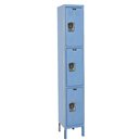 Premium Wardrobe Locker 12x18x72 Trpl Tr, 1 Wide Blue