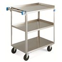 Cart - Stainless Steel 24x15" 3 Shelf 300 lbs. Capacity