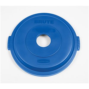 BRUTE RECYCLE Round Hole Lid - Blue for 32 Gallon