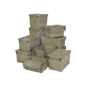 Attached Lid  Container Grey 2.44 Cu Ft