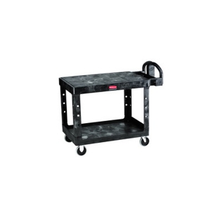 Cart - Utility Flat Shelf 19x30" 2 Shelf Black