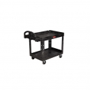 Cart - Utility 24 x 36" 2 Shelf w/5" Casters-Black